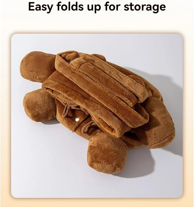 Cat Puppy Costume Winter Warm Outing Backpack Cute Bear Bee Design Anti-Escape Bag for Kitten Cat Small Dog (bee,Large)