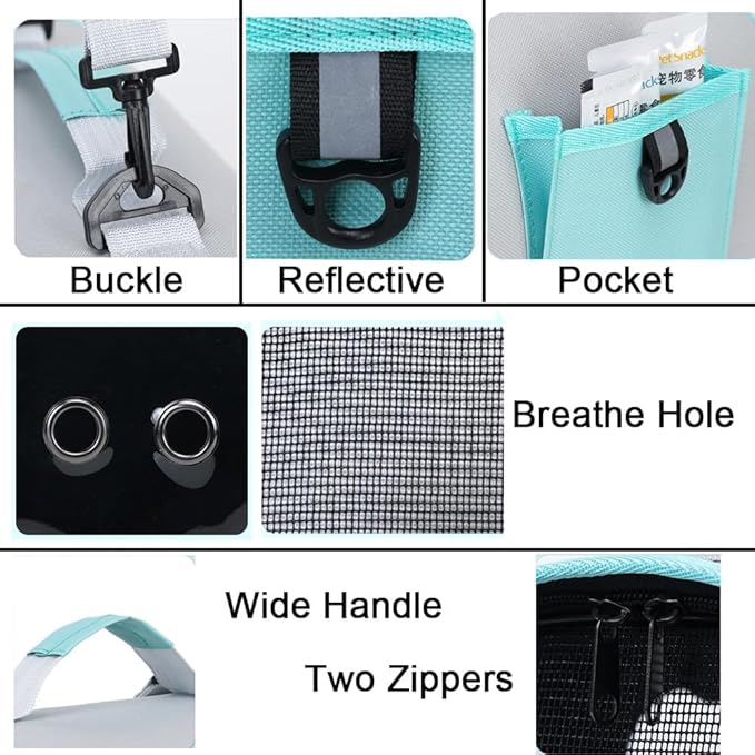 Cat Bag for Going Out, 17 * 10inch Portable Tote Hundred Pet Bag, Large Capacity Shoulder Slanting Cross Cat Dog Bag