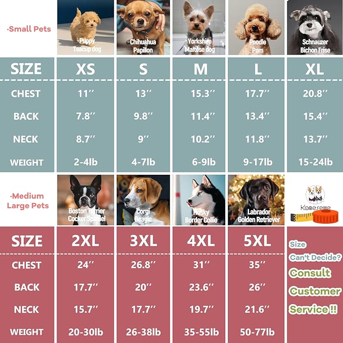 Koneseve Dog Shirt Breathable Cotton Stretchy Tee for Small Pets 2-Pack Sunny Red & Smoky Blue XS