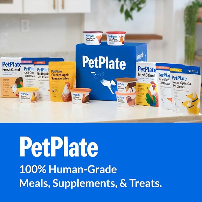 PetPlate Chicken Apple Sausage Bites, Human Grade Dog Treats, All Life Stages, Grain-Free, Organic and Real Ingredients, High Protein, Healthy Snacks (Pack of 1, 4.5 Ounce)