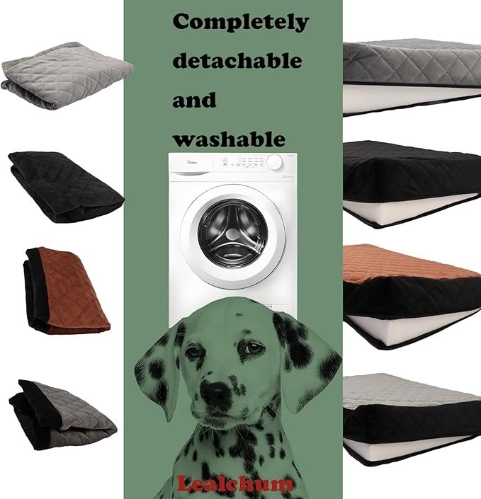 Dog Car Seat for Medium/Large Dogs,2 Clip-On Safety Leashs for 2 Small Dogs,Removable and Washable Comfy Pet Car Seat,Easy to Install and Clean (Beige, Large)