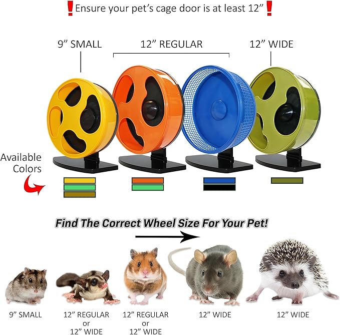 Silent Runner Wheel - 9" Regular - Exercise Wheel (Yellow)