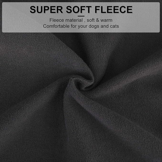Small Dogs Fleece Dog Sweatshirt - Cold Weather Hoodies Spring Soft Vest Thickening Warm Cat Sweater Puppy Clothes Sweater Winter Sweatshirt Pet Pajamas for Small Dog Cat Puppy (Large, Dark Grey)