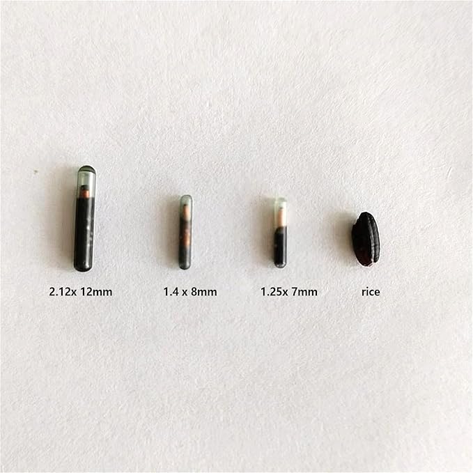 Small Animal Identification Microchip Transponder 10 Pack with Sharp Needle for Hamster Birds Parrot Turtle Snake Fish
