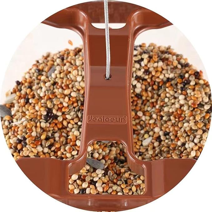 Bird Feeders for Outdoors Hanging Bird Feeder Wild Birds Seed, Brown B