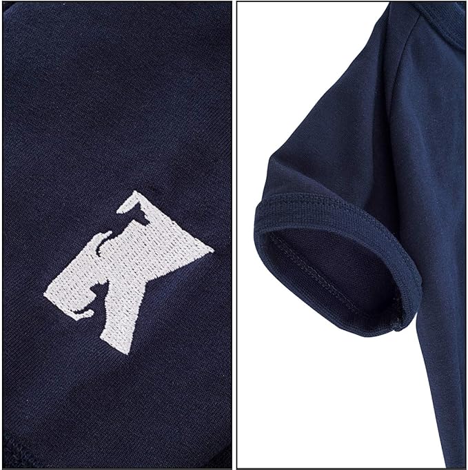 Koneseve Dog Shirts Soft Cotton Dog Clothes Stretchy T-Shirt for Small Medium Large Dogs Cat Shirt Breathable Puppy Outfit Kitten Apparel Pet Pullover Tee Blank Basic Sweatshirt 2-Pack Blue & Red S