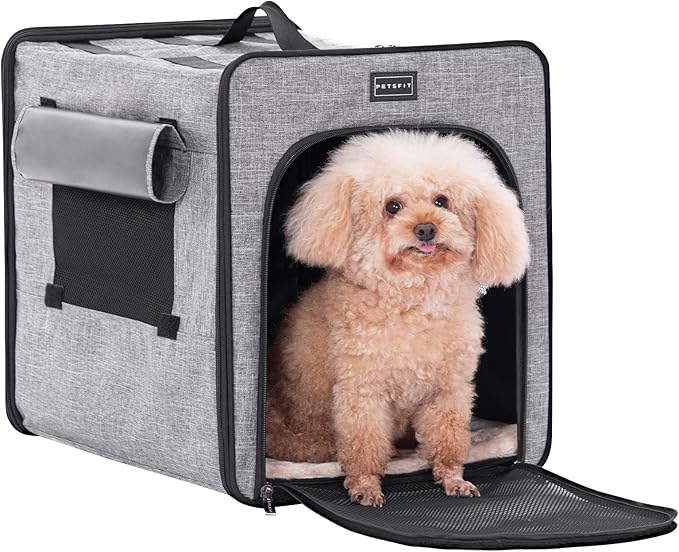 Petsfit Collapsible Soft Dog Crate, Travel Dog Kennel for Small Dogs, Indoor/Outdoor Use