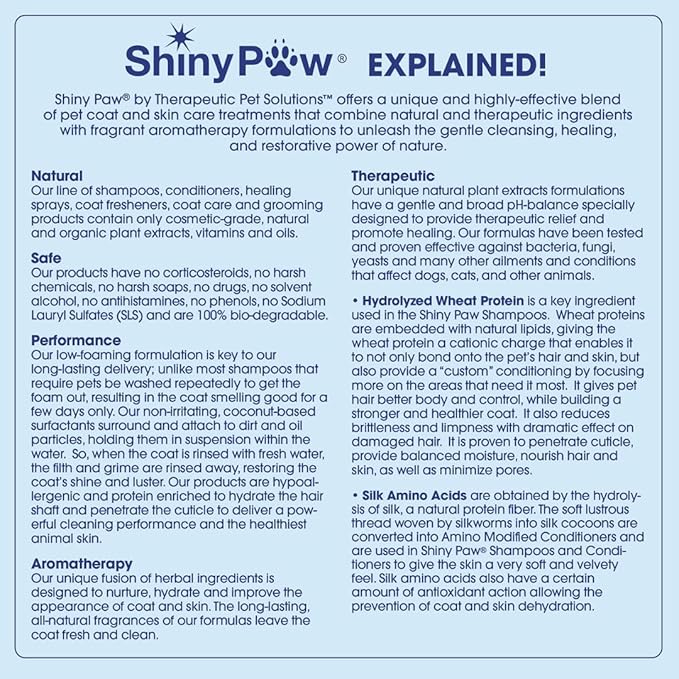 Dog Ear Cleaner Solution for Dogs & Cats by Shiny Paw 16 oz | Wintergreen, Camphor & Aloe – Gentle Ear Flush for Pets Health | Dog Ear Wash | Made in The USA