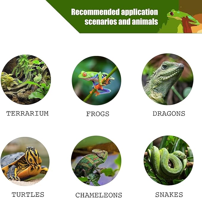 Reptile Mister Humidifier, Reptile Misting System, Mister Sprayer for Reptiles Chameleon Frog Gecko Indoor Plants Vivarium Terrarium, Timer not Included