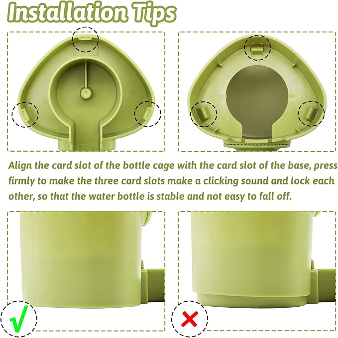 Fhiny Rabbit Water Bottle No Drip, 2 PCS Hanging Guinea Pig Water Dispenser 600ml Small Animal Gravity Automatic Water Feeder for Bunny Guinea Pigs Chinchillas Hedgehogs Ferrets Squirrels (Green)