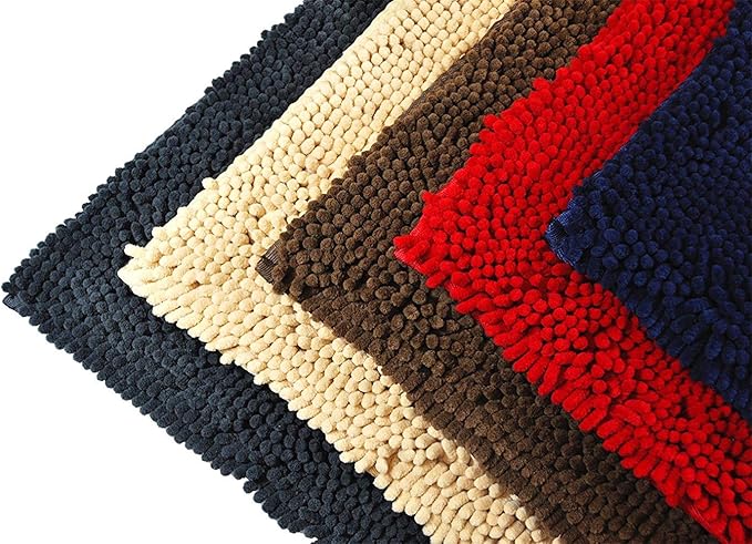 My Doggy Place Microfiber Dog Mat for Muddy Paws, 36" x 26" Red - Absorbent and Quick-Drying Dog Paw Cleaning Mat, Washer and Dryer Safe - Non-Slip Rubber Backed Dog Floor Mat, Large