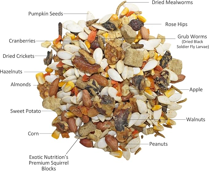 Squirrel Complete (4 lb.) - Healthy Natural Food - Nutritionally Complete Diet for Squirrels - Ground, Grey, and Flying Squirrels