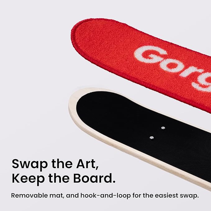 Wall Mounted Cat Scratching Board Skateboard Style (24"x6") - Reusable Wooden Board + Replaceable Cat Scratcher Map with Mounted Setup