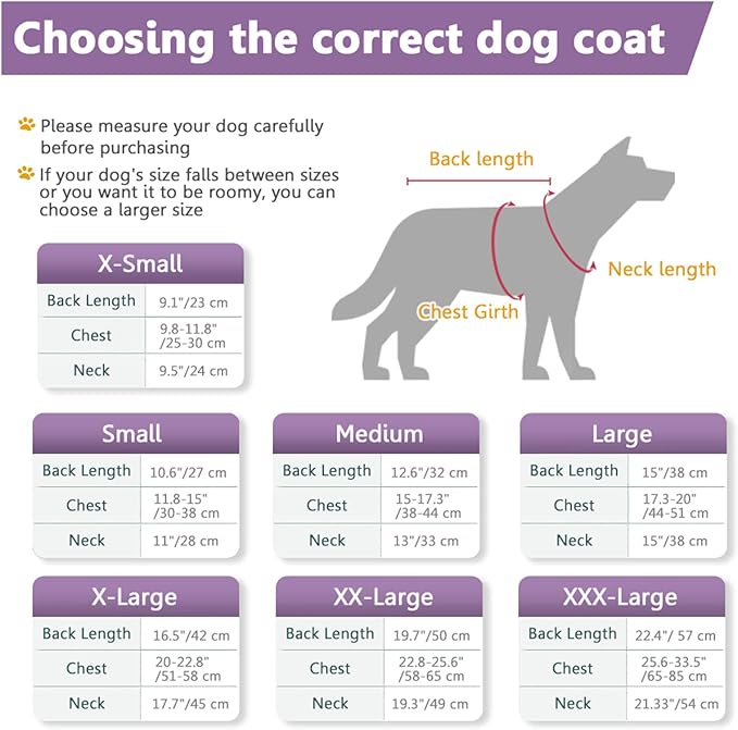 Dog Fleece Hoodie, Windproof Waterproof Dog Coat, Winter Warm DogsJacket, Cold Weather Pet Apparel Clothes Vest for Small Medium(M, Purple)