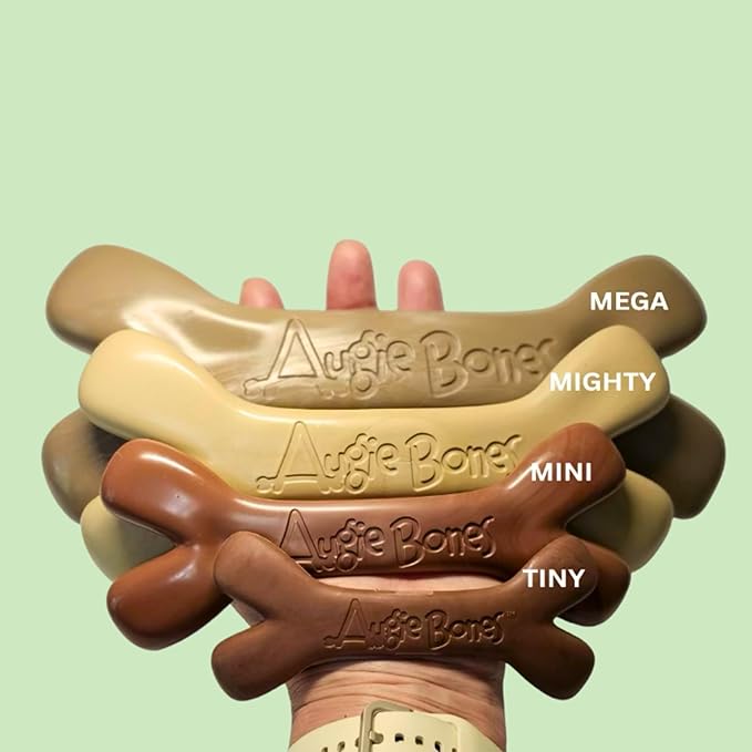 2-Pack Non-Toxic Dog Toys - Sustainable Roasted Peanut Butter Flavored Dog Chew Toys for Aggressive Chewers - Plant-Based Bioplastic Pet Toys - Made in The USA (Mighty)