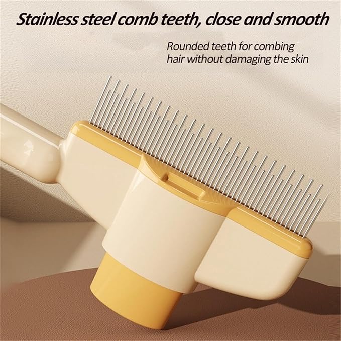 Brush For Cats 2pcs Pet Cats Dogs Brush Comb Flea Comb, With Long & Short Stainless Steel Metal Teeth Cat Combs for Indoor,for Shedding And Tangles, Self-Cleaning Pet Comb Comfort And Safety (3)