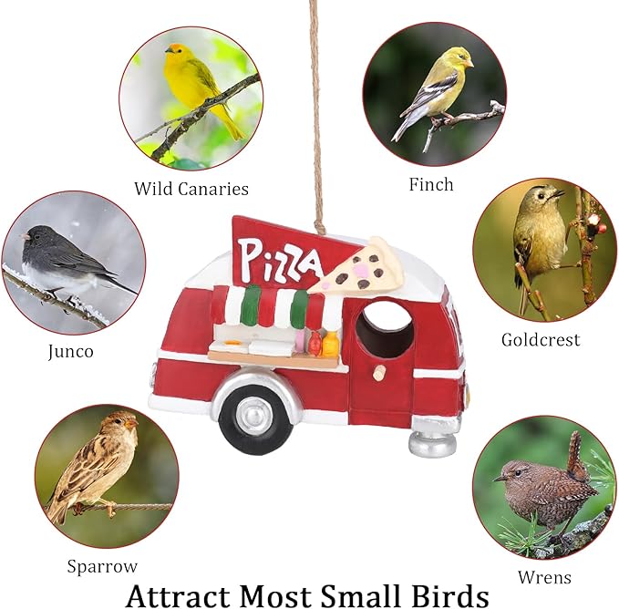 Yinns Bird House, Hanging Camper Bird Houses for Outside, Wild Birdhouse, Decorative Bird House for Home Garden Decor