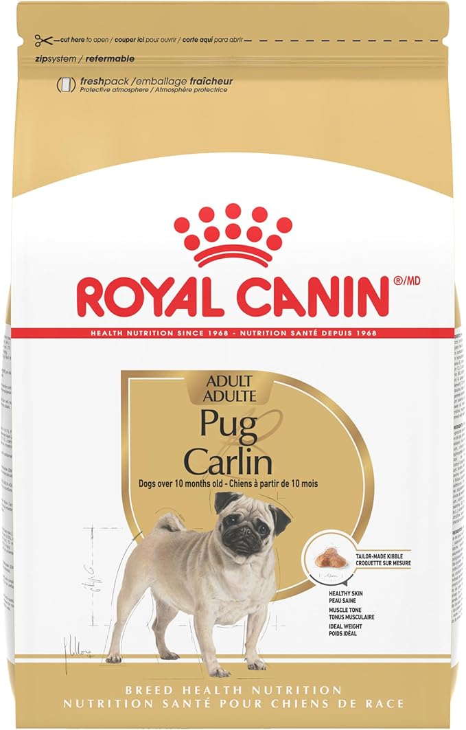 Royal Canin Breed Health Nutrition Pug Adult Dry Dog Food, 10 lb Bag