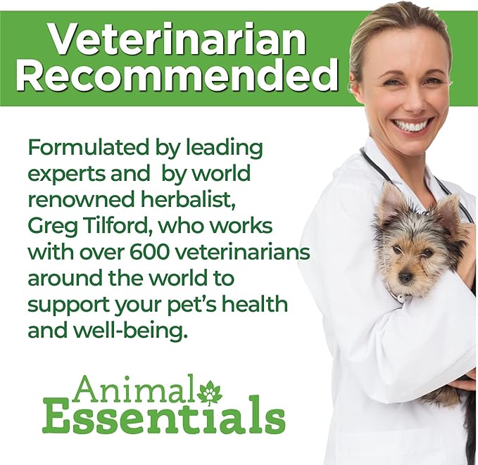 Animal Essentials Seasonal Allergy- Herbal Formula for Dogs & Cats for Occasional Allergy Relief, Sweet Taste, 100% Organic Human Grade Herbs, Veterinarian Recommended Animal Wellness Tonics - 1 Fl Oz