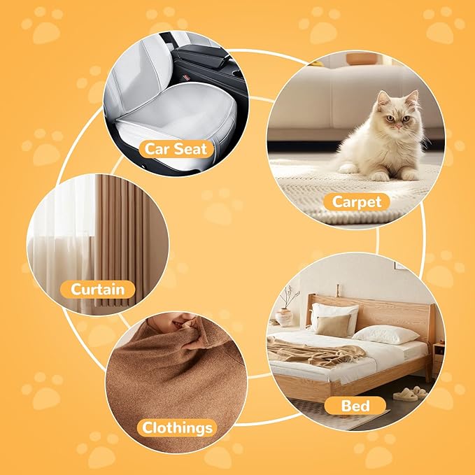Pet Hair Removal Gloves, Electrostatic Pet Hair Grooming Gloves for Cat & Dog, Reusable for Couch, Clothing,Furniture, Carpet,Bed,Curtain - 2 PCS