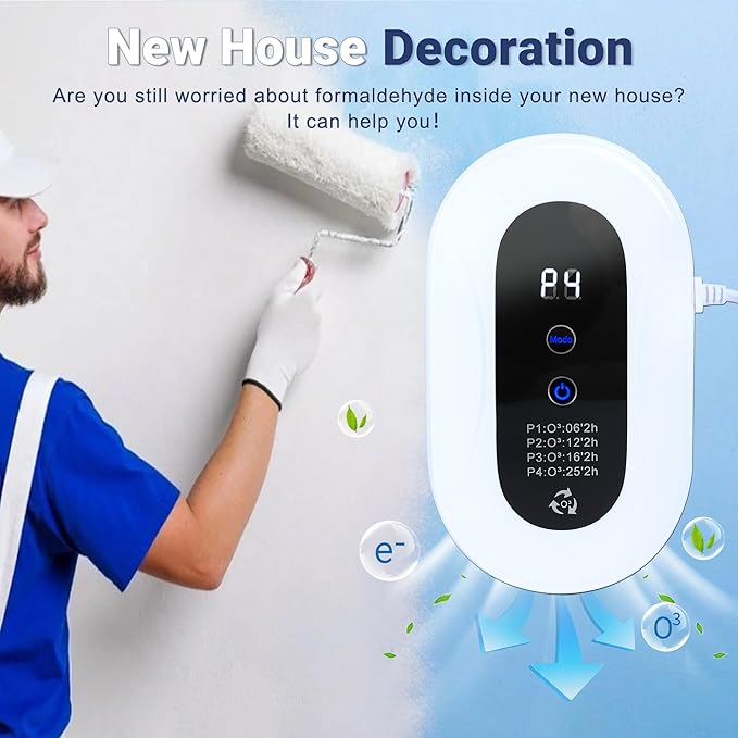 Home Air Purifier for 99% Strong Odor Pets Poof Cat Litter Deodorizer Plug in Ionizers Air Freshener for Bedroom Kitchen Toilet Pets Litter Box Shoe Cabinet(1)