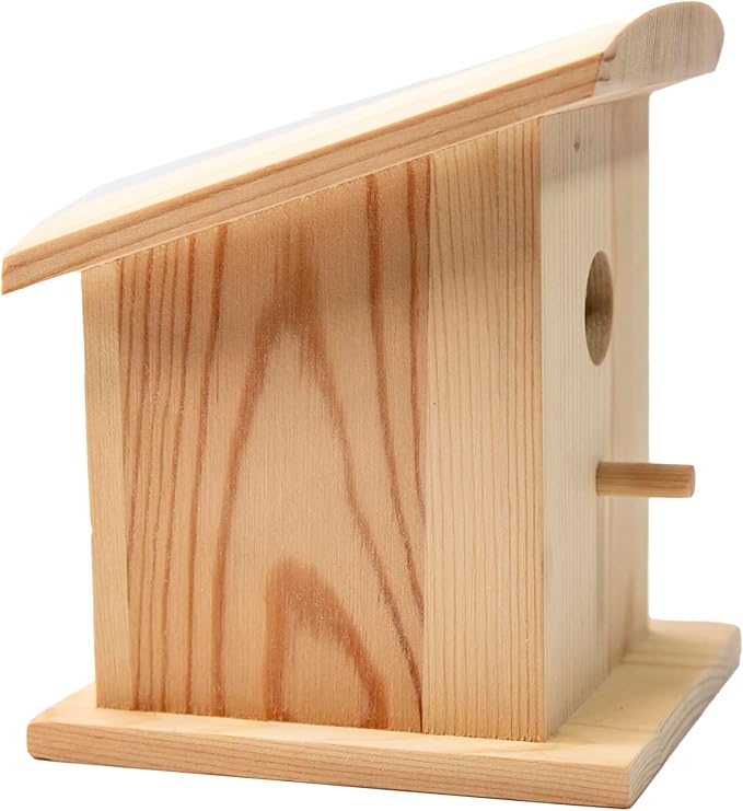 Berfutall-DIY Wooden Bird House for Outdoor, Wild Bird Feeder, Hanging Birdhouse,Perfect for Cardinals, Bluebirds, and More. (E)