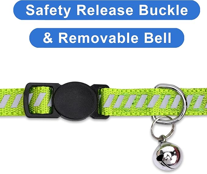 Pawtitas Personalized Cat Collar With Breakaway Safety Release Buckle Adjustable Length