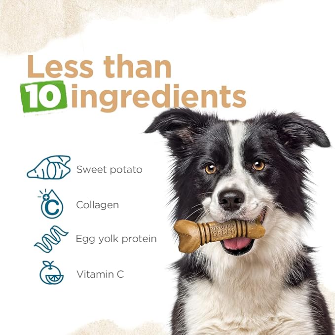 Natural Farm All-Natural Dog Dental Chew, Dog Teeth Cleaning Treats - Fresh Breath, Fight Plaque & Tartar - Canine Mess-Free Oral Care, Teeth Cleaning Chews for Dogs 5-15 Lbs (11 Treats, 2.25 Oz)