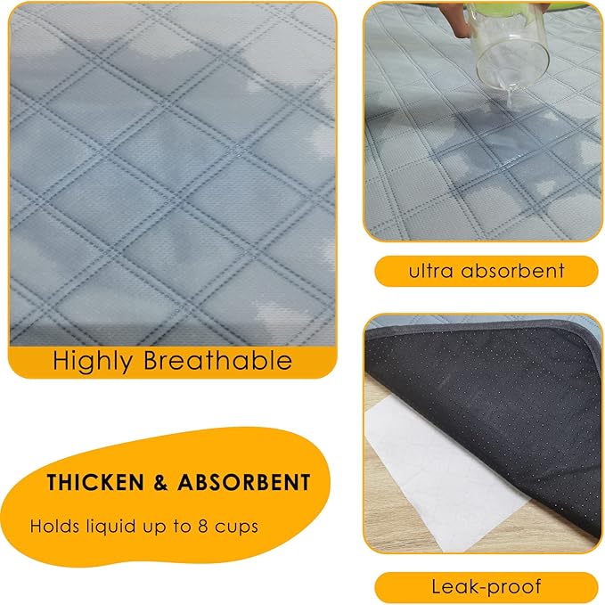 2 Pack Guinea Pig Cage Liners for C&C 2x4 Habitat Washable Guinea Pig Bedding Super Absorbent | Waterproof | Non Slip| Reusable Guinea Pig Pee Pads for Small Animals Cages - 57.1" x 27.6"