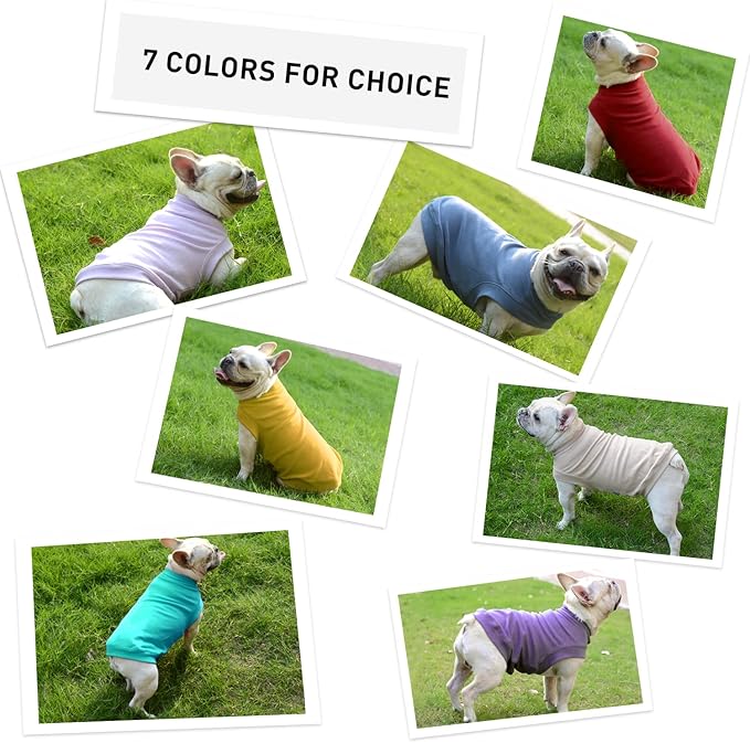 Soft Fleece Dog & Cat Sweatshirt - Warm Stretchy Hoodie for Small to Medium Dogs & Cats - Easy On Pullover for Cold Weather