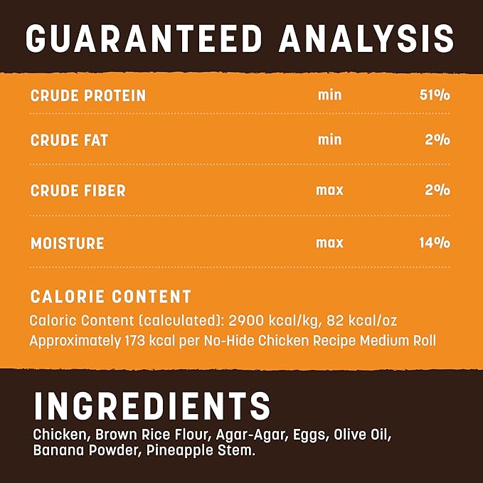 Earth Animal No Hide Medium Chicken Flavored Natural Rawhide Free Dog Chews Long Lasting Chew Sticks | Treats for Large Dogs | Great for Aggressive Chewers - 2 Count