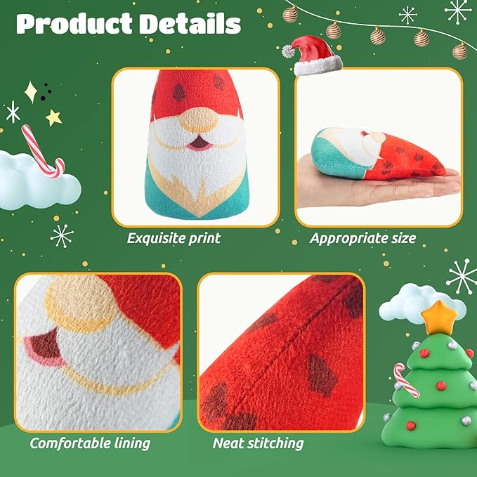 Christmas Catnip Toys Interactive Cats 5PCS Cat Nip Toy/Kitten Chew Plush Gift/Best Play Kick Stuff/Kitty Stuffed Teething Pillow/Cute and Soft Dental Gifts