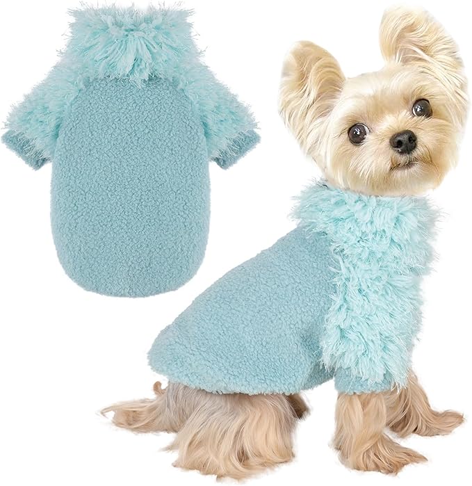 Dog Classic Sweater Chihuahua Sweatshirt Dog Clothes for Small Dogs Girl Boy Soft Fleece Coat for Small Dogs Cat Clothes Soft Puppy Cat Clothing