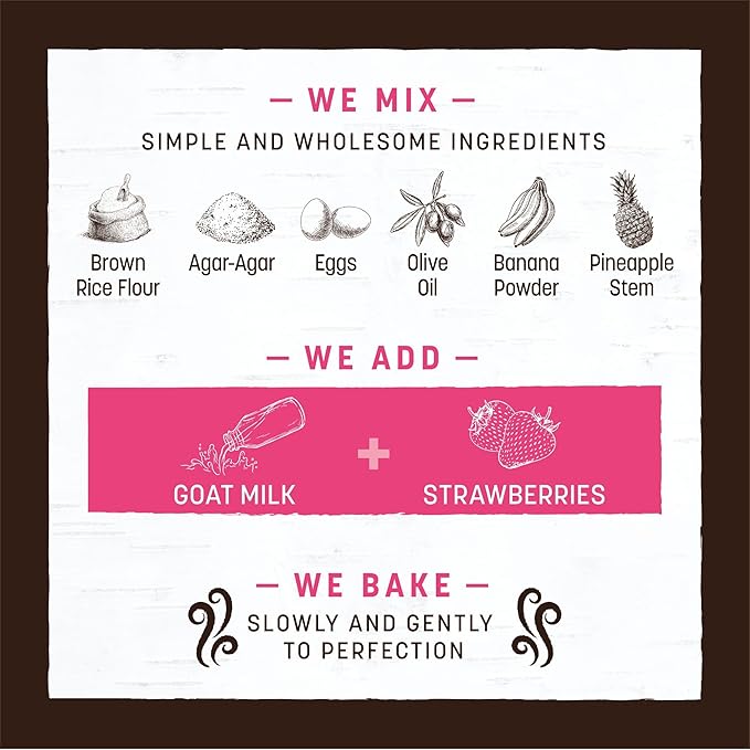 Earth Animal No Hide Strips Strawberries & Cream Flavored Vegetarian Natural Treats | No Rawhide | Quick & Thin Dog Chews - 16 Count
