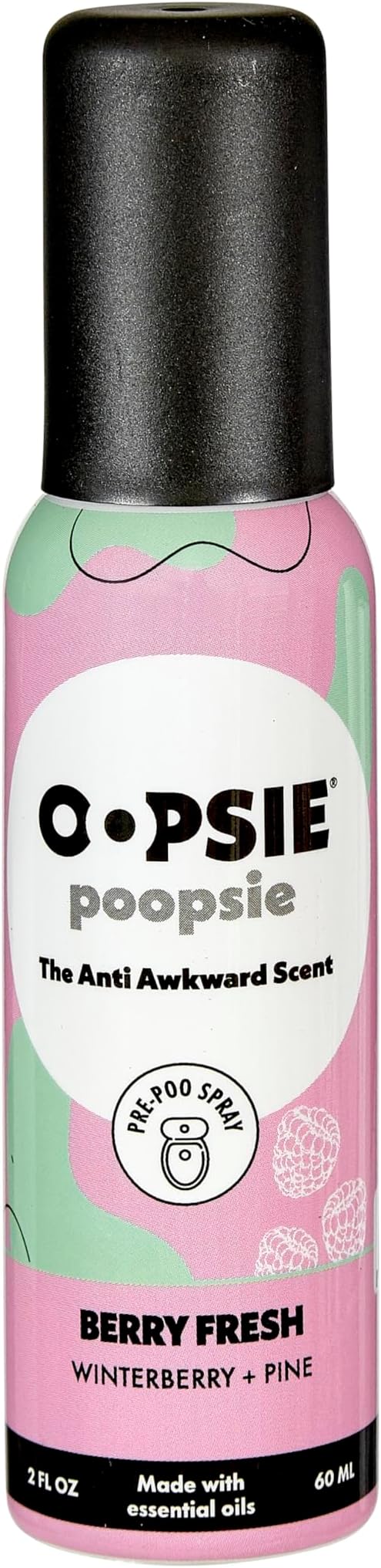 Berry Fresh Before & After You Go Toilet Spray 2oz - Portable Odor Eliminator