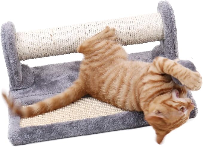 PAWZ Road Cat Scratching Post and Pad, Sisal-Covered Scratch Posts and Pads with Play Ball Great for Kittens and Cats