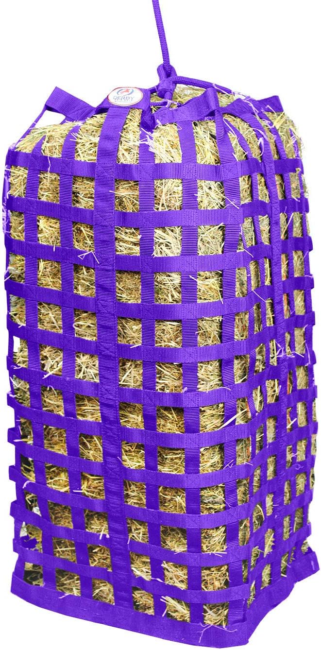 Derby Originals XL Go Around Slow Feeder Horse Hay Bag with Super Tough Bottom and 1 Year Warranty, Purple, 71-7132-PUR
