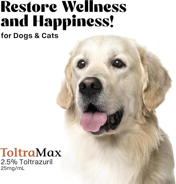 Toltrazuril 2.5% for Horses, Dogs, Cats, 60mL/2 Ounce, for Non-Food Chain Animals