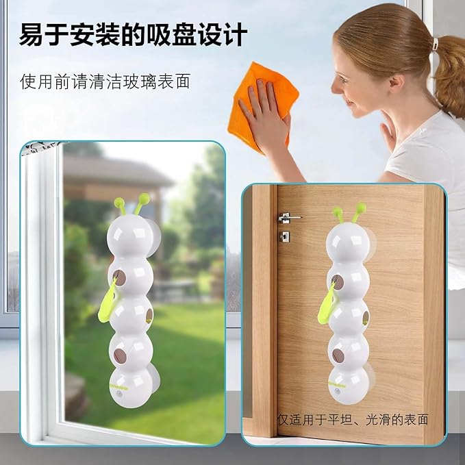 Whirlie Cat Toy – Smart Motion Interactive Cat Toy with Worm Design for Indoor Cats Automatic Cat Toys Tail for Hunting, Jumping, and Interactive Play Mount on Wall, Window