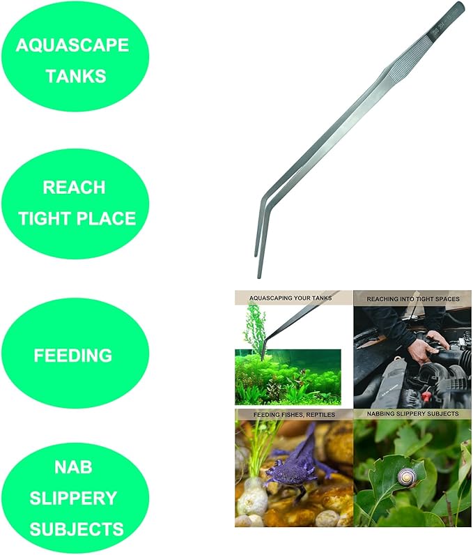 50ml Manual Coral Fish Feeder/Water Changer/Waste Remover Clean Tool with Extension Pipe and 15inch Aquarium Tweezer for Fish Tank Cleaning, Aquatic Pipette Dropper Gravel Cleaner Siphon