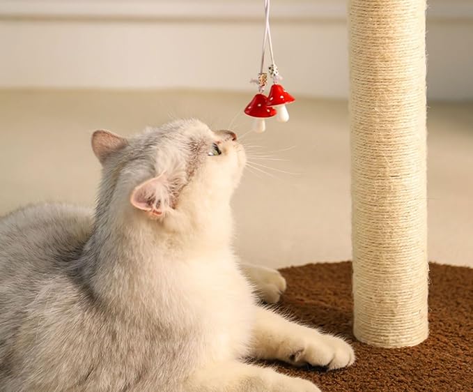 4 PCS M8 Cat Scratching Post Replacement,15.7Inch Sisal Pole Cat Tree Replacement Post with Screws,DIY Scratcher Scratching Post Replacement, Pad, Crafts Gardening Hammock Home Decorating