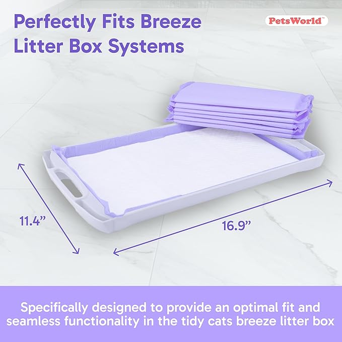 PETSWORLD Cat Pad Refills for Tidy Cats Breeze Litter System (600 Pads)