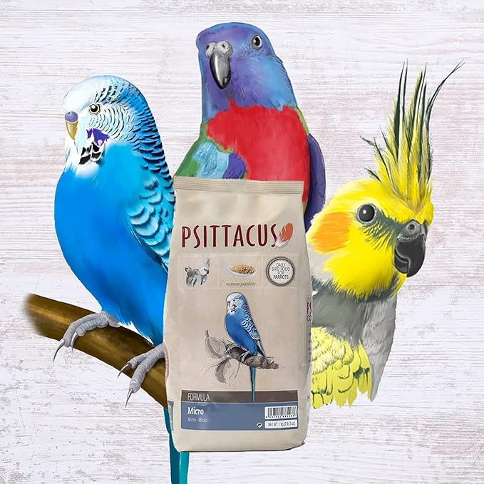 Psittacus Micro 2.2 lb | Complete Diet for Parakeets, Cockatiels and Australian Parrots | Premium Food for Birds, 100% no-GMO