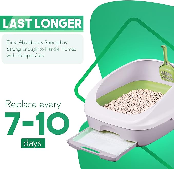 PETSWORLD Multi Cat Pad Refills for Cats Breeze Litter System, Ultra-Absorbent, Quick Dry - (400 Count, Fresh Scented)