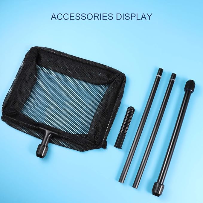 POPETPOP Fish Net for Fish Tank : Aquarium Net Tank Net with Extendable 25.1-34. 6 inch Long Handle Aquarium Net for Pond Pool