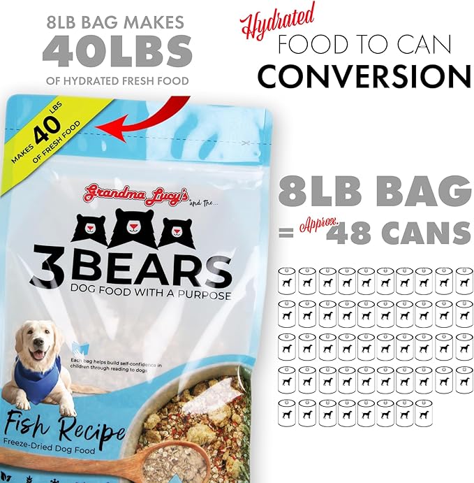 Grandma Lucy's 3 Bears Fish Dog Food - 8lb