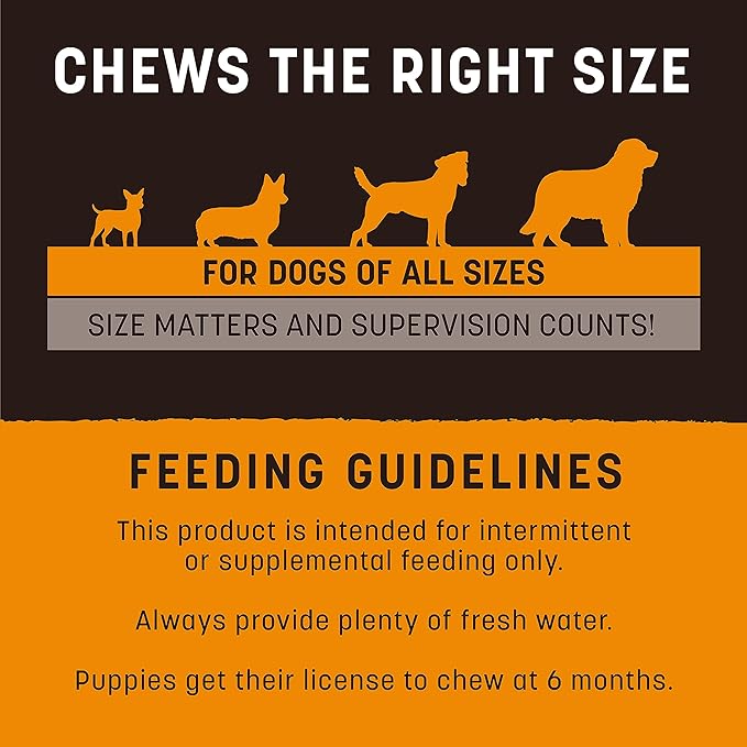 Earth Animal No Hide Strips Chicken Flavored Natural Treats | No Rawhide | Quick & Thin Dog Chews - 4 Count