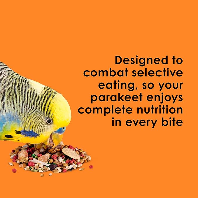 Kaytee Fiesta Parakeet Food, Nutritious and Fun Blend, Supports Skin, Feather, Digestion, Brain and Heart Health, 2 pounds