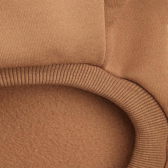 Puppy Sweater for Small Dogs Clothes Warm Winter Cat Clothe Pet Sweatshirt Knitwear Doggie Kitten Clothing, Coffee, Small