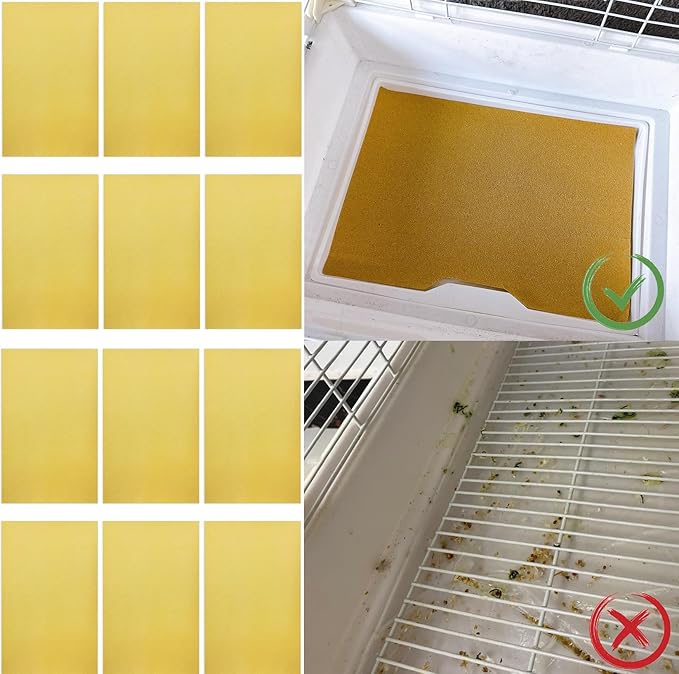 30PCS Gravel Paper for Bird Cage, 17 x 11 inch Cuttable Sea Sand Paper Liners, Calcium Sandpaper for Hard-Billed Birds, Bird Cage Liners for Parrots,Cockatiels & All Your Feathered Friends